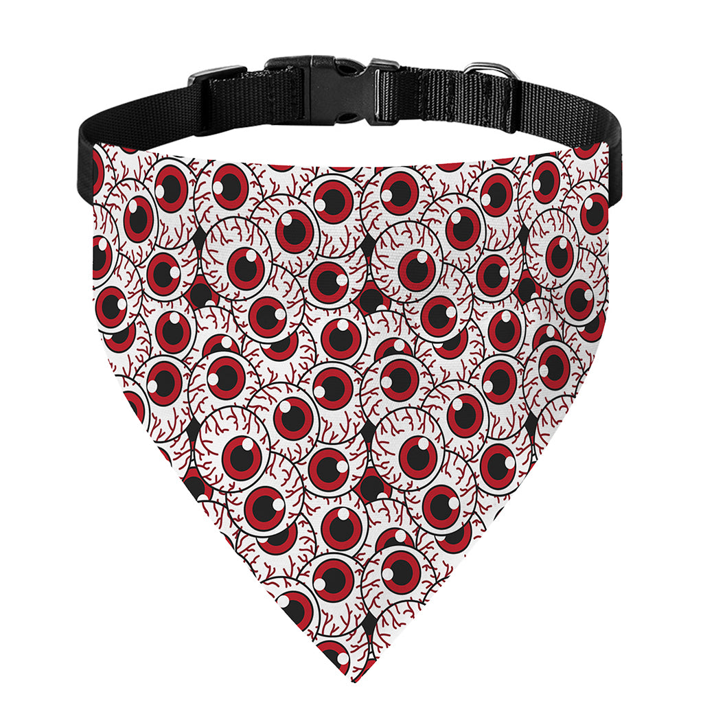 Creepy Red Eyeball Pattern Print Over The Collar Dog Bandana