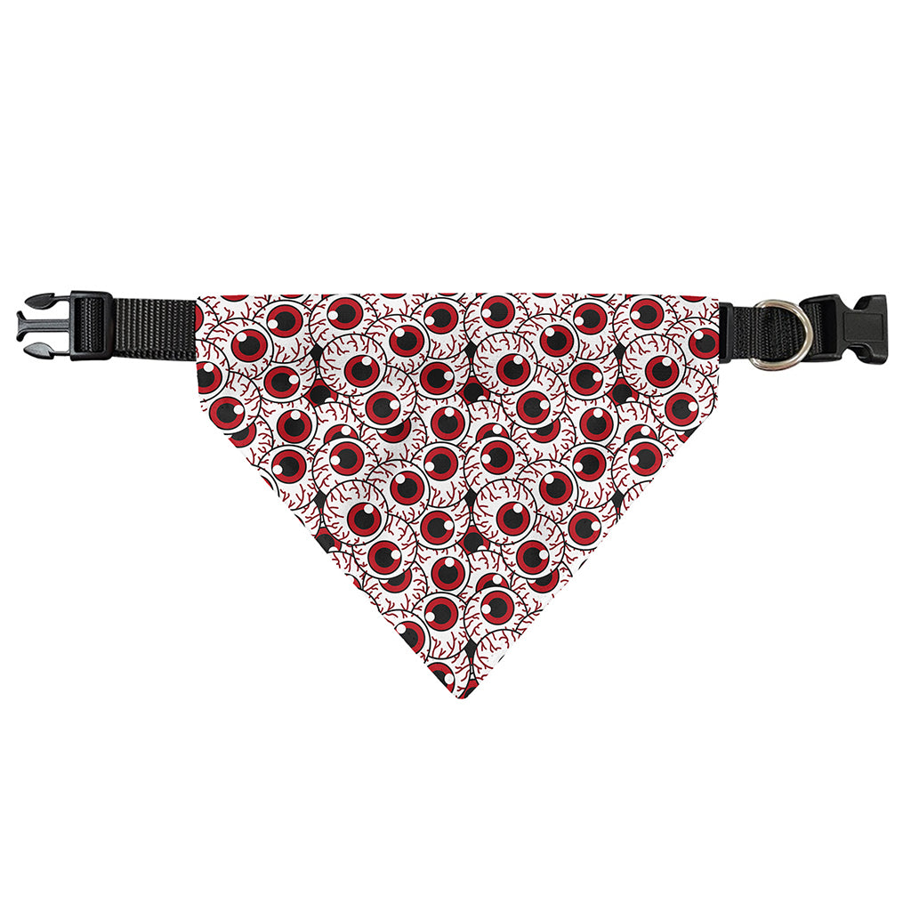 Creepy Red Eyeball Pattern Print Over The Collar Dog Bandana
