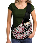 Creepy Red Eyeball Pattern Print Pet Sling Carrier