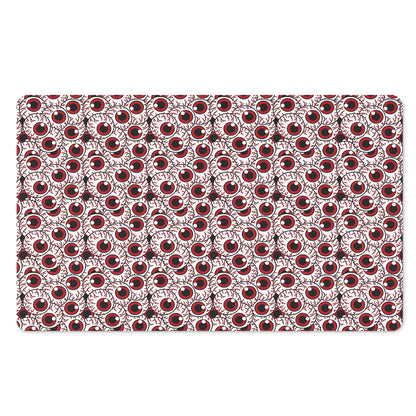 Creepy Red Eyeball Pattern Print Polyester Doormat