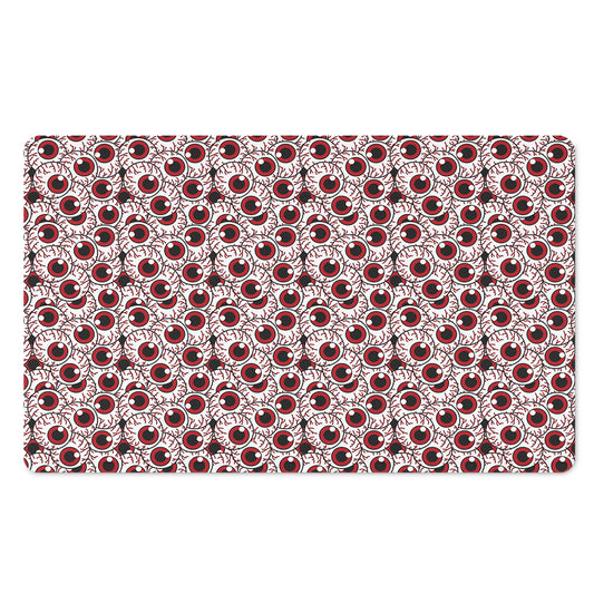 Creepy Red Eyeball Pattern Print Polyester Doormat
