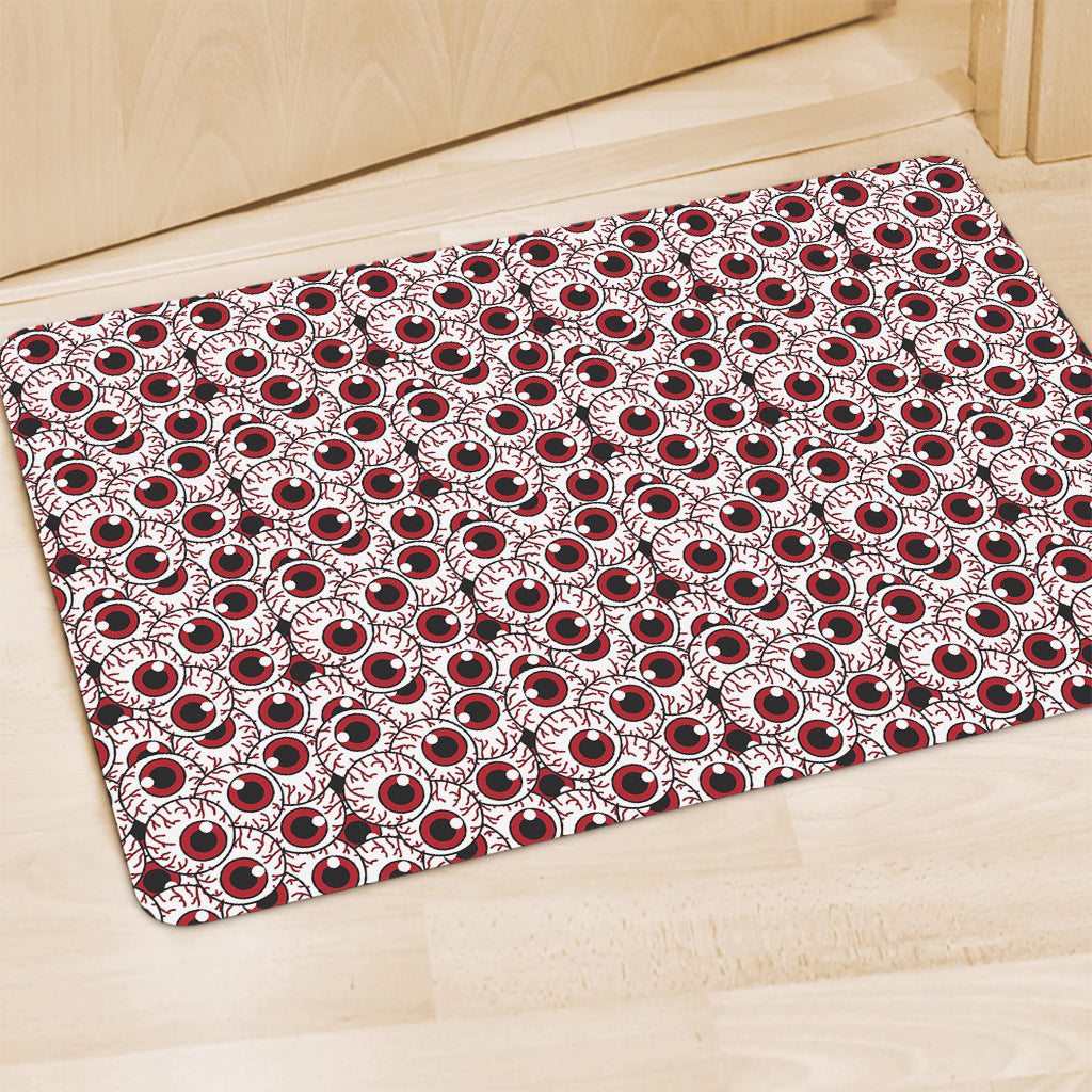 Creepy Red Eyeball Pattern Print Polyester Doormat