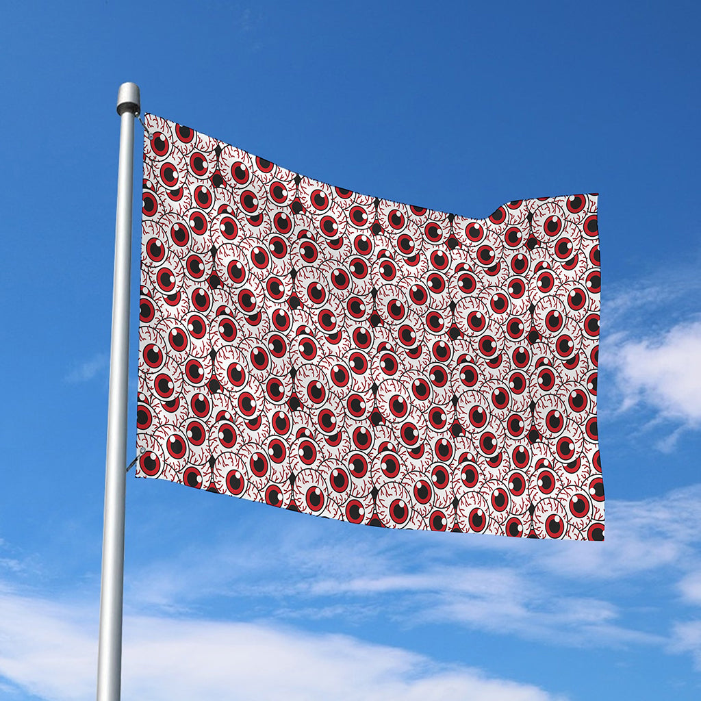 Creepy Red Eyeball Pattern Print Polyester Flag