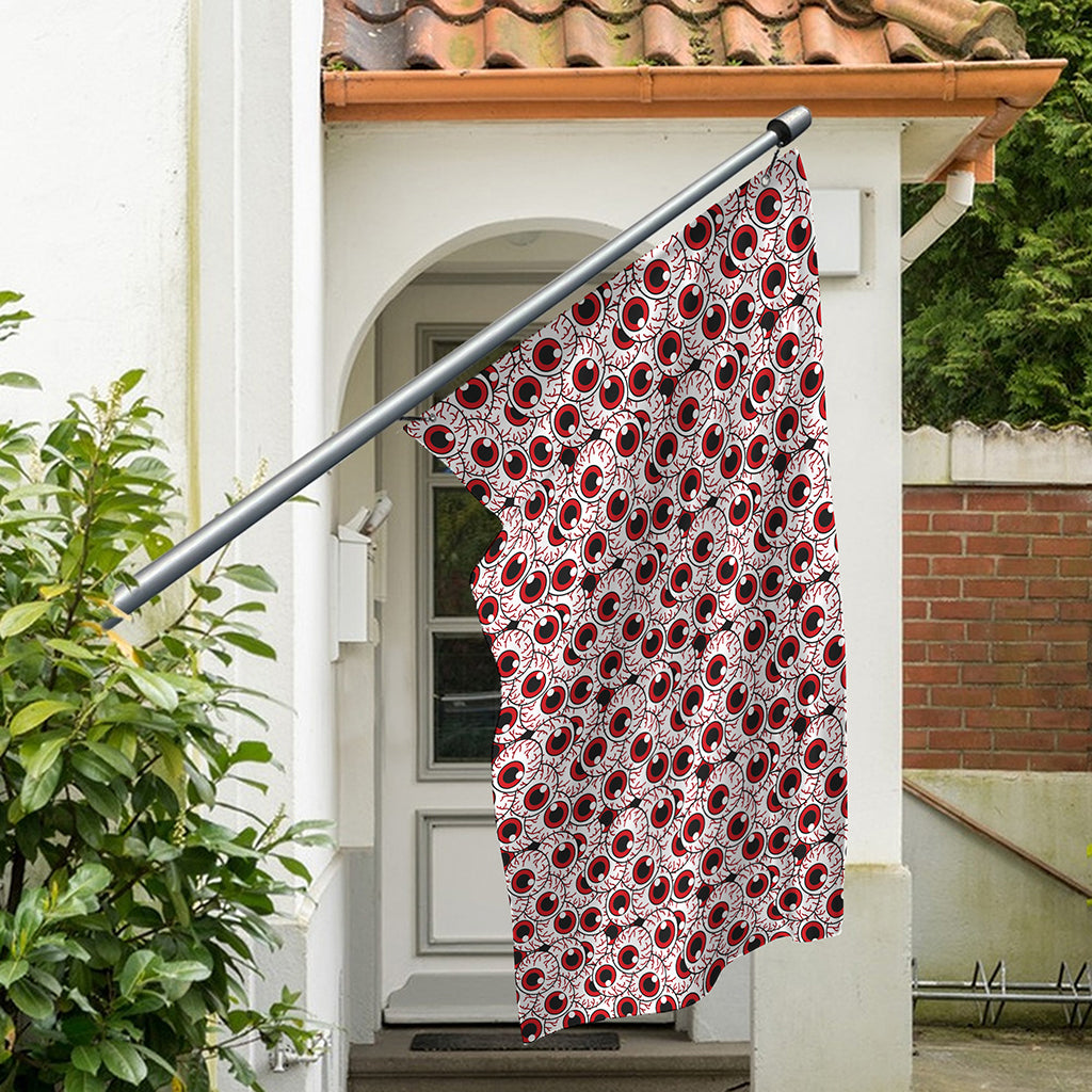 Creepy Red Eyeball Pattern Print Polyester Flag