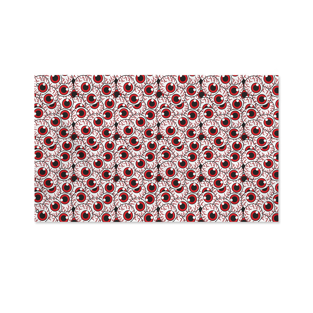 Creepy Red Eyeball Pattern Print Polyester Flag