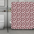 Creepy Red Eyeball Pattern Print Polyester Shower Curtain