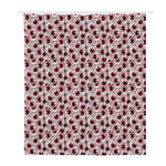 Creepy Red Eyeball Pattern Print Polyester Shower Curtain