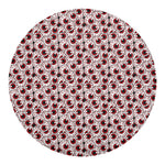 Creepy Red Eyeball Pattern Print Round Blanket
