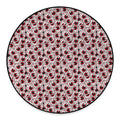 Creepy Red Eyeball Pattern Print Round Floor Mat