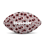Creepy Red Eyeball Pattern Print Rugby Ball