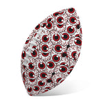 Creepy Red Eyeball Pattern Print Rugby Ball