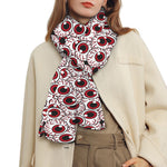 Creepy Red Eyeball Pattern Print Scarf