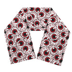 Creepy Red Eyeball Pattern Print Scarf