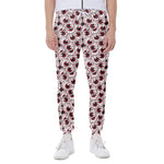 Creepy Red Eyeball Pattern Print Scuba Joggers