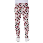 Creepy Red Eyeball Pattern Print Scuba Joggers