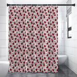 Creepy Red Eyeball Pattern Print Shower Curtain