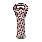 Creepy Red Eyeball Pattern Print Single Neoprene Wine Tote