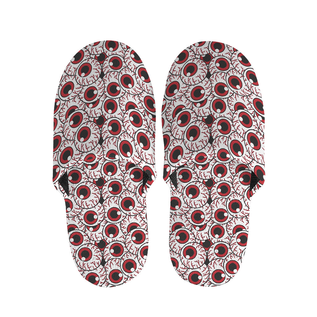 Creepy Red Eyeball Pattern Print Slippers