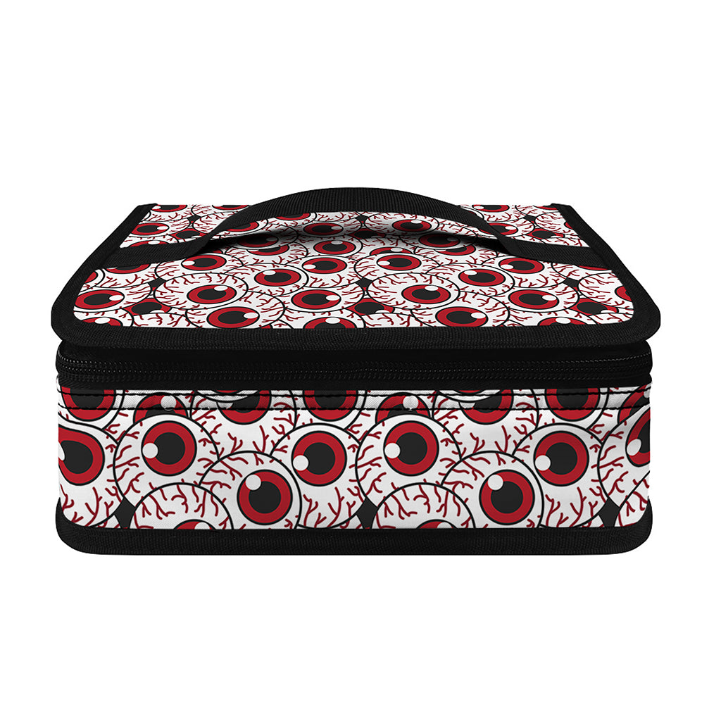 Creepy Red Eyeball Pattern Print Small Lunch Bag