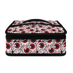 Creepy Red Eyeball Pattern Print Small Lunch Bag