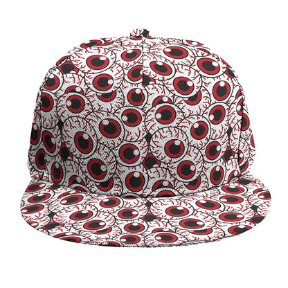 Creepy Red Eyeball Pattern Print Snapback Cap