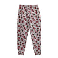 Creepy Red Eyeball Pattern Print Sweatpants