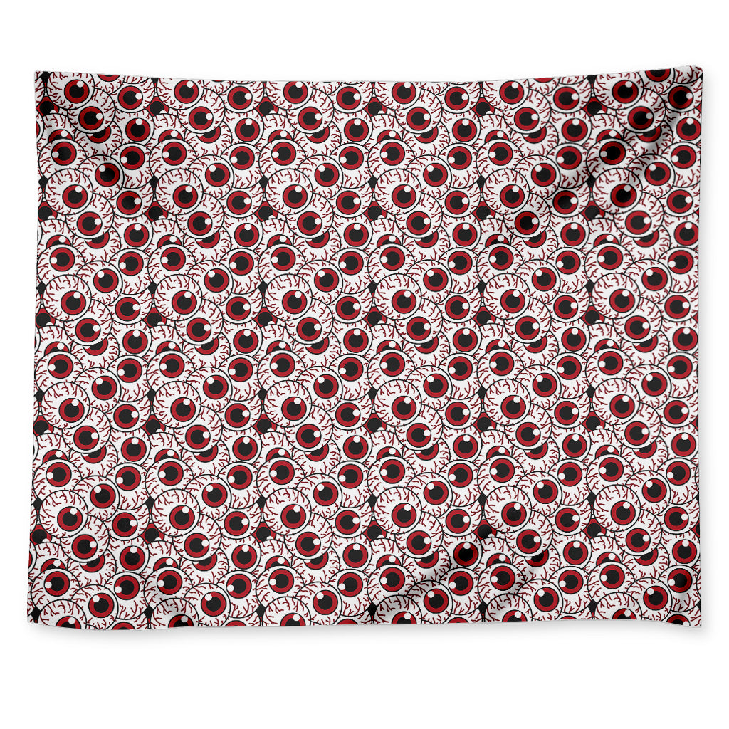 Creepy Red Eyeball Pattern Print Tapestry