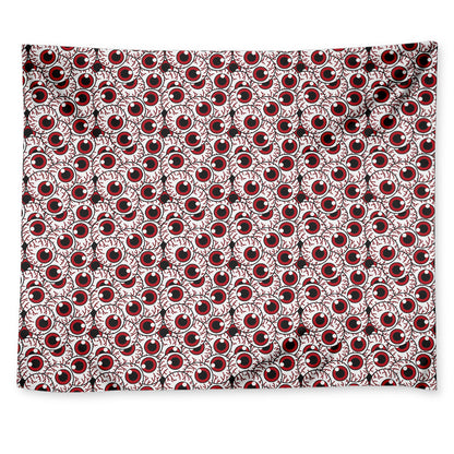 Creepy Red Eyeball Pattern Print Tapestry