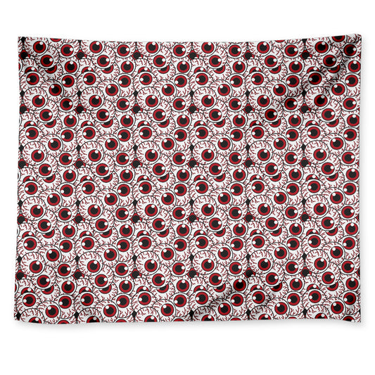 Creepy Red Eyeball Pattern Print Tapestry