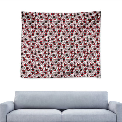 Creepy Red Eyeball Pattern Print Tapestry