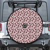 Creepy Red Eyeball Pattern Print Tire Cover With Camera Hole