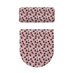 Creepy Red Eyeball Pattern Print Toilet Lid And Tank Cover Set