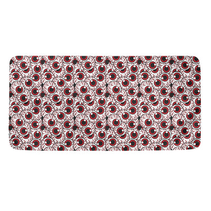 Creepy Red Eyeball Pattern Print Towel