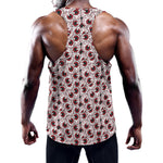 Creepy Red Eyeball Pattern Print Training Tank Top