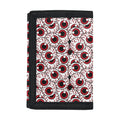 Creepy Red Eyeball Pattern Print Trifold Wallet