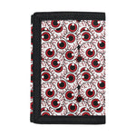 Creepy Red Eyeball Pattern Print Trifold Wallet