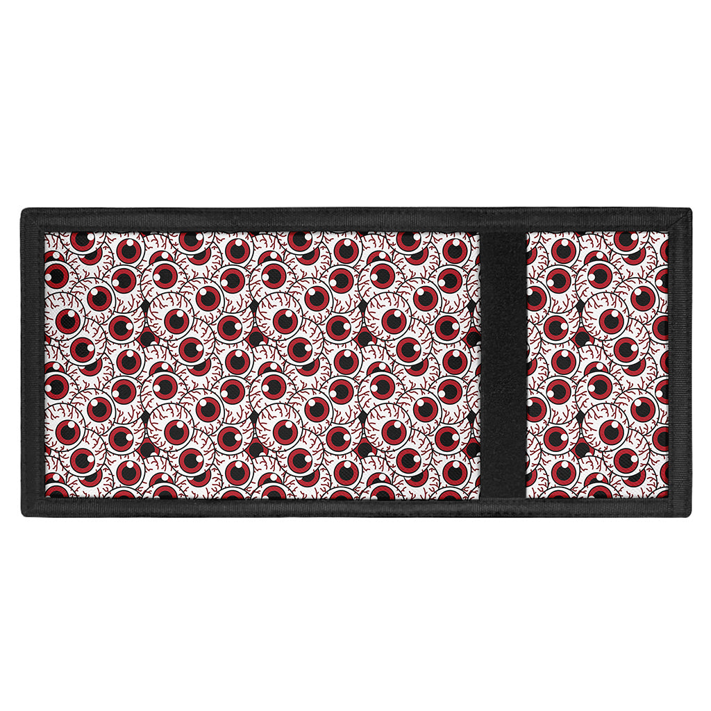 Creepy Red Eyeball Pattern Print Trifold Wallet