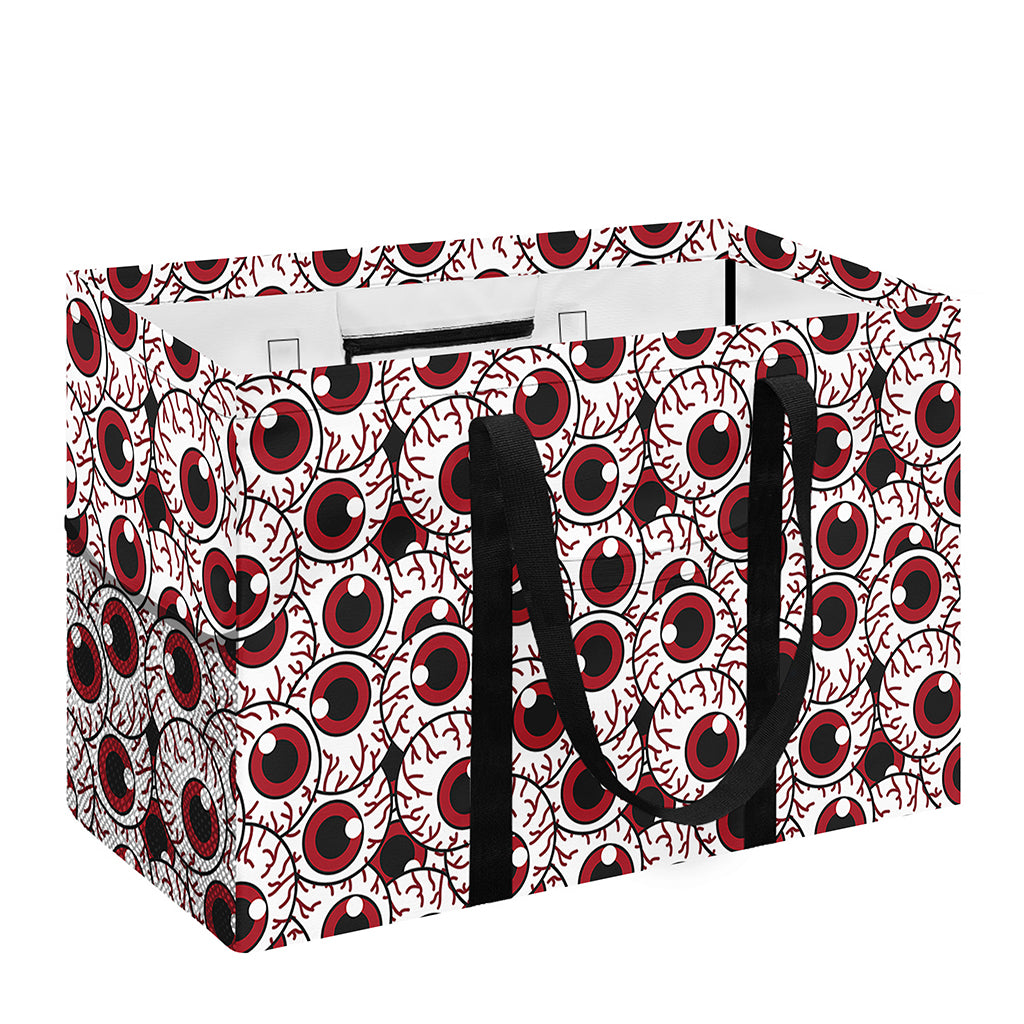 Creepy Red Eyeball Pattern Print Utility Tote Bag