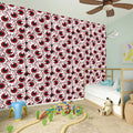 Creepy Red Eyeball Pattern Print Wall Sticker