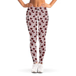 Creepy Red Eyeball Pattern Print Women's Leggings