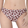 Creepy Red Eyeball Pattern Print Women's Thong