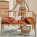 Crispy Bacon Print Baby Crib Sheet