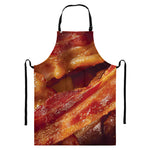 Crispy Bacon Print Bib Apron With Pocket