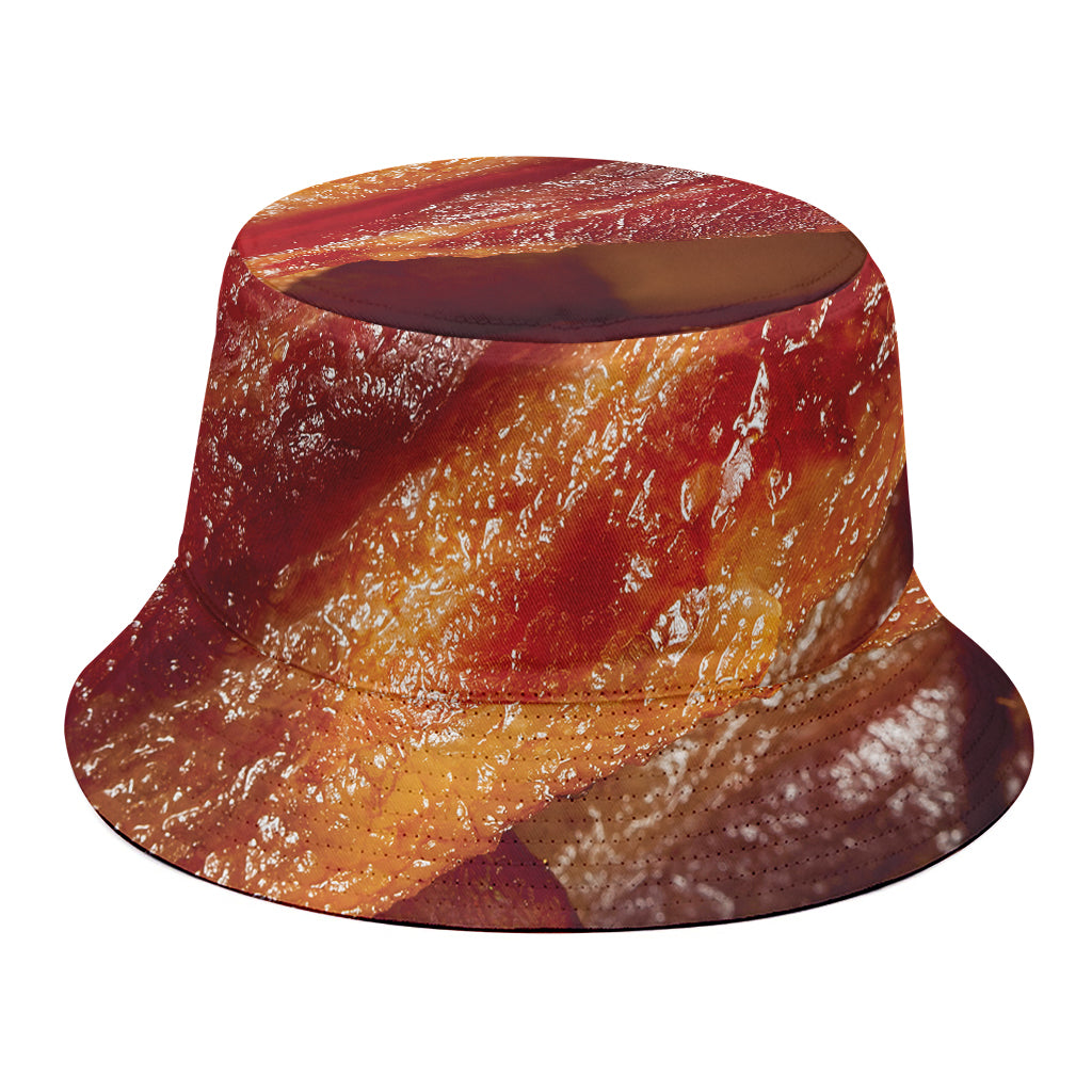 Crispy Bacon Print Bucket Hat