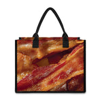 Crispy Bacon Print Canvas Tote Bag