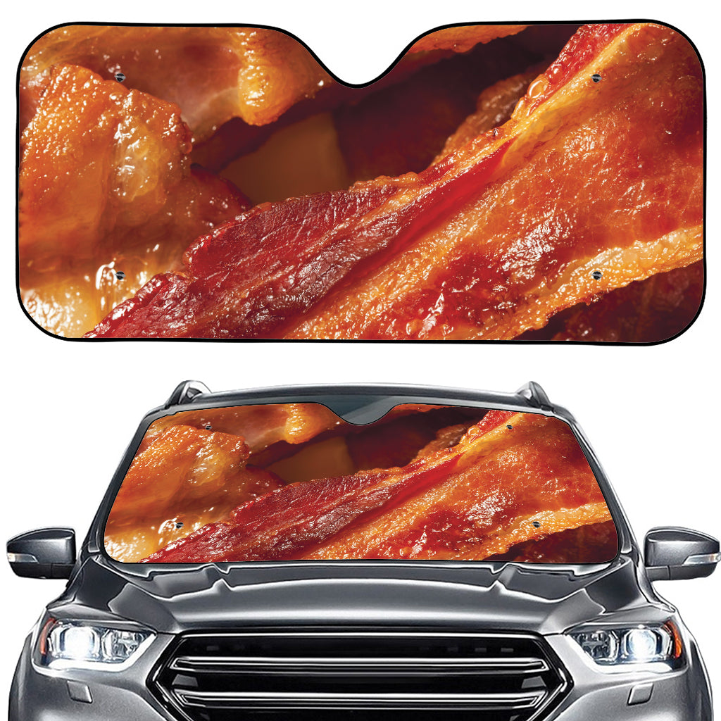 Crispy Bacon Print Car Windshield Sun Shade