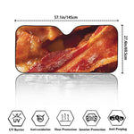 Crispy Bacon Print Car Windshield Sun Shade