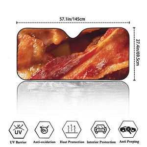 Crispy Bacon Print Car Windshield Sun Shade