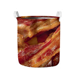 Crispy Bacon Print Collapsible Laundry Basket