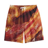 Crispy Bacon Print Cotton Shorts